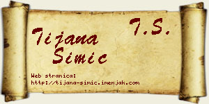 Tijana Simić vizit kartica